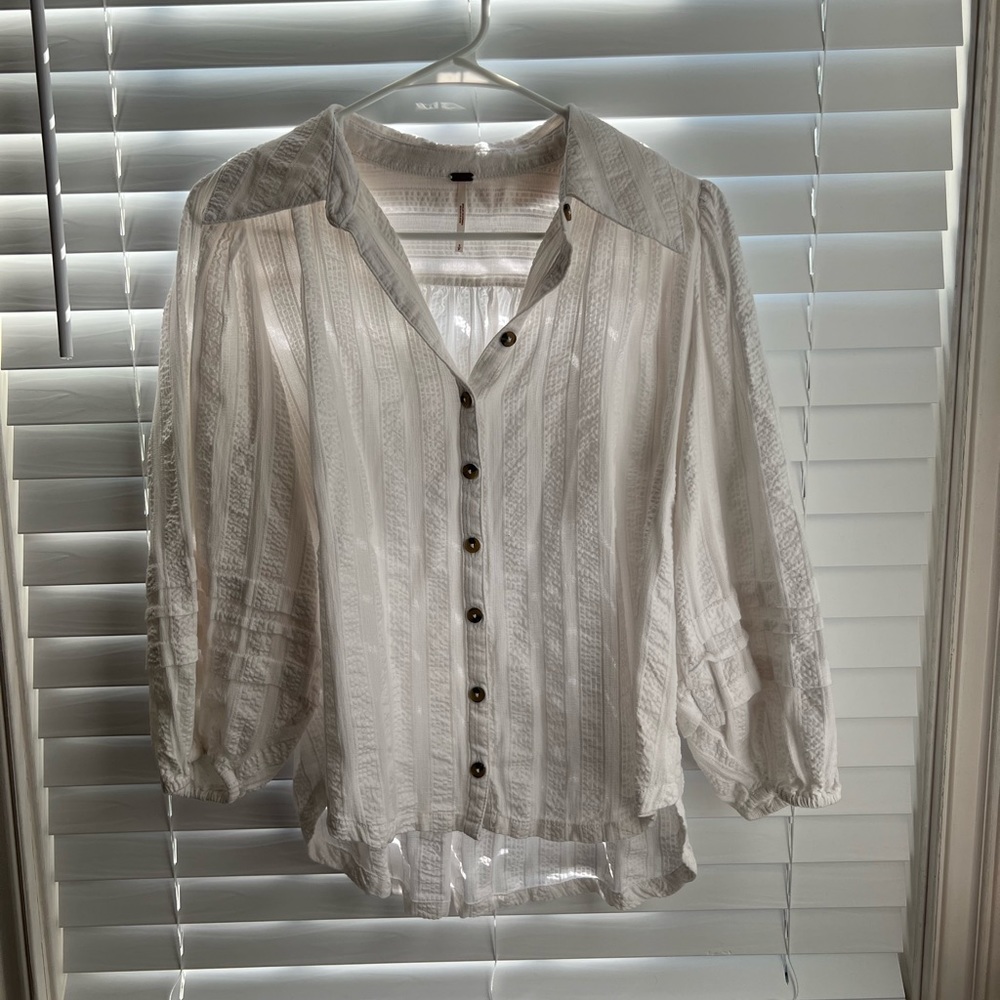 Free People white button down blouse